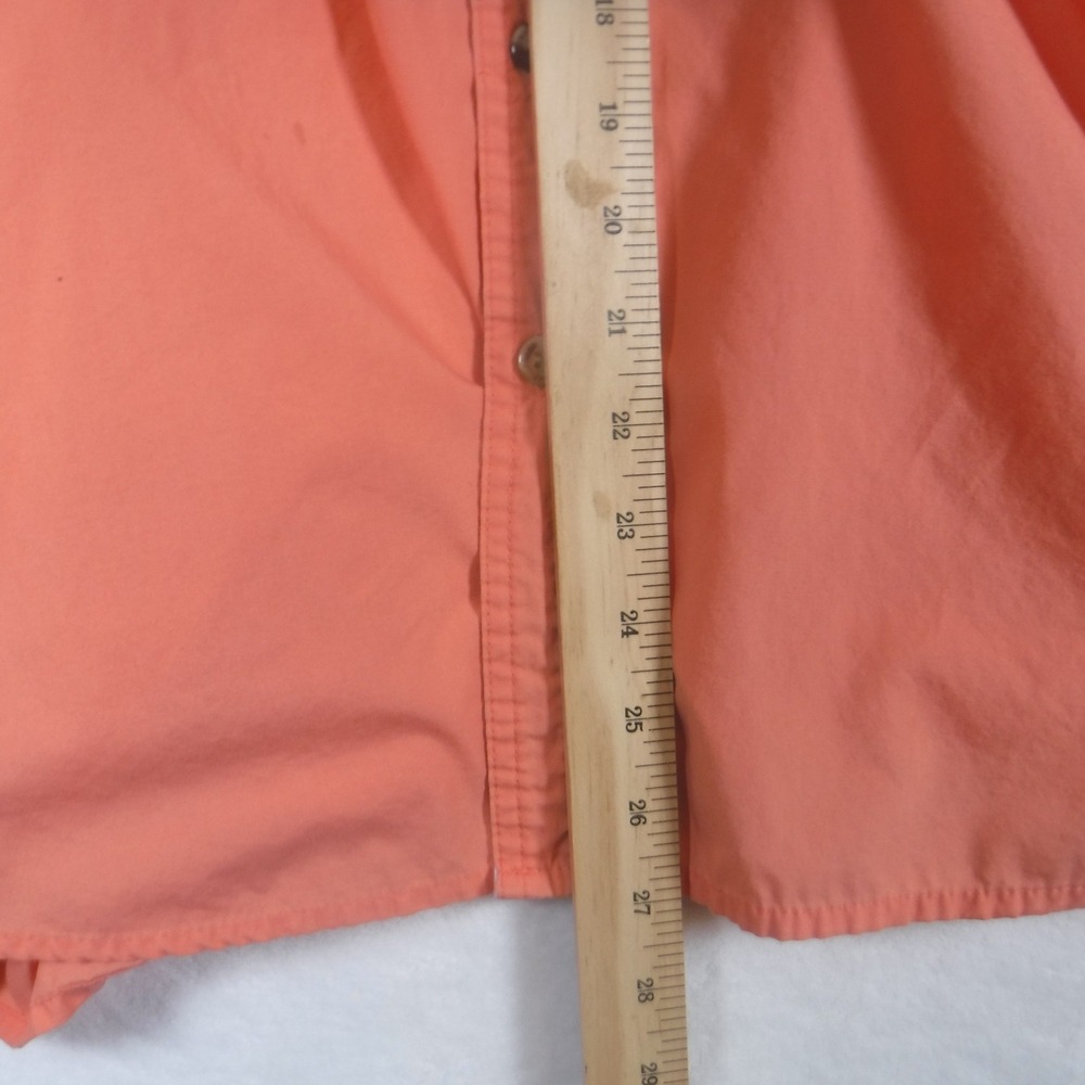 Lady Drake Boyfriend Cut Fishing Shirt Coral Orange Womens Medium Long Sleeve - Picture 9 of 10